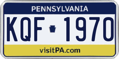 PA license plate KQF1970