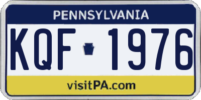 PA license plate KQF1976