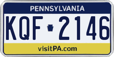PA license plate KQF2146