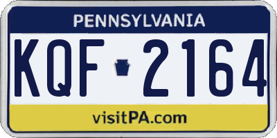 PA license plate KQF2164