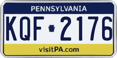 PA license plate KQF2176