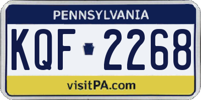 PA license plate KQF2268