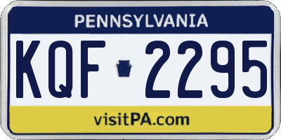 PA license plate KQF2295