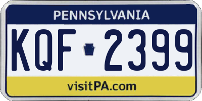 PA license plate KQF2399