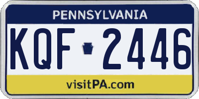 PA license plate KQF2446