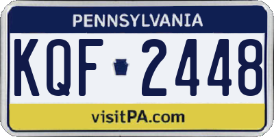 PA license plate KQF2448