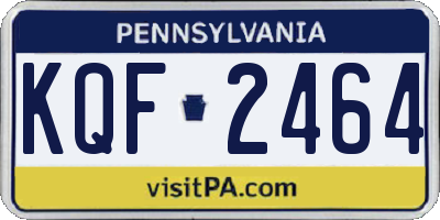PA license plate KQF2464