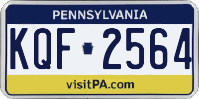 PA license plate KQF2564
