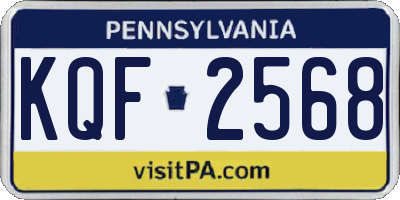 PA license plate KQF2568