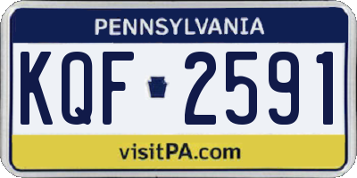 PA license plate KQF2591