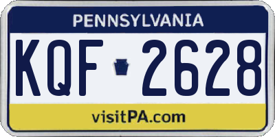 PA license plate KQF2628