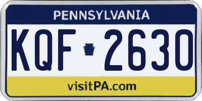 PA license plate KQF2630