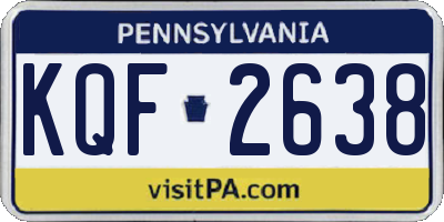 PA license plate KQF2638