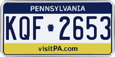 PA license plate KQF2653