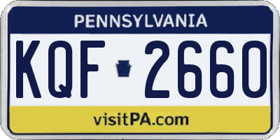 PA license plate KQF2660