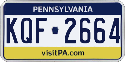 PA license plate KQF2664