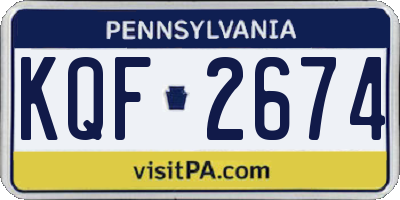 PA license plate KQF2674