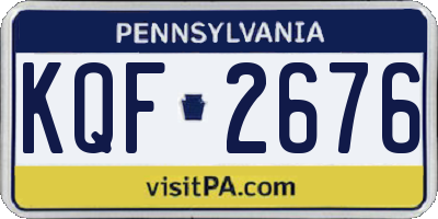 PA license plate KQF2676