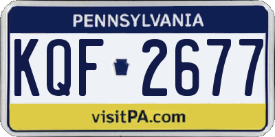 PA license plate KQF2677