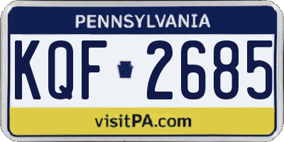 PA license plate KQF2685
