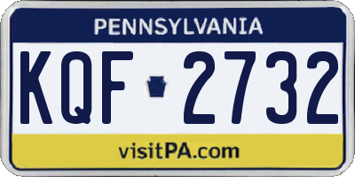 PA license plate KQF2732
