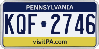 PA license plate KQF2746