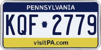 PA license plate KQF2779