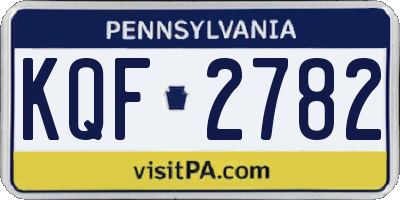 PA license plate KQF2782