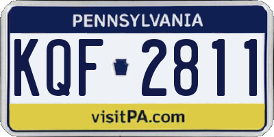 PA license plate KQF2811