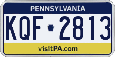 PA license plate KQF2813