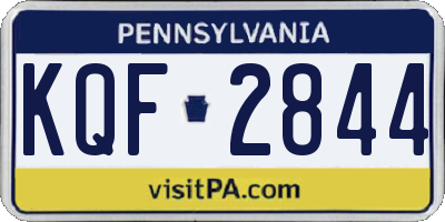PA license plate KQF2844