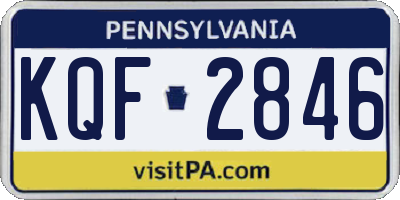 PA license plate KQF2846
