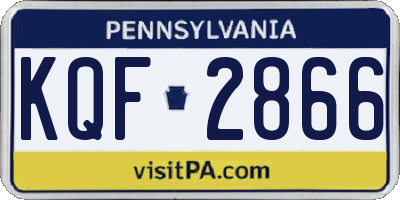 PA license plate KQF2866