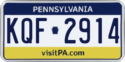 PA license plate KQF2914