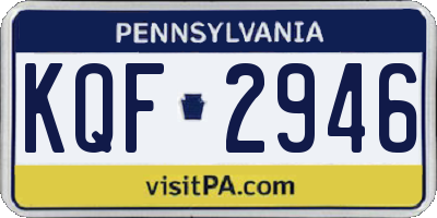 PA license plate KQF2946