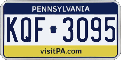 PA license plate KQF3095