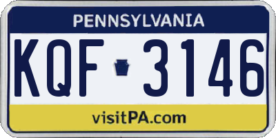 PA license plate KQF3146