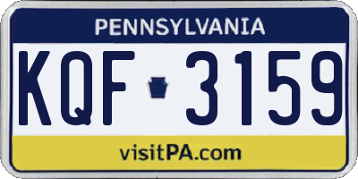 PA license plate KQF3159