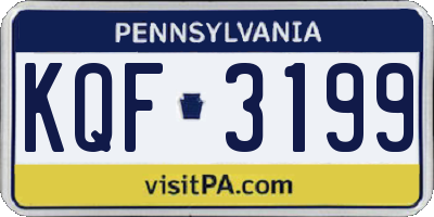 PA license plate KQF3199