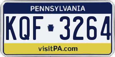 PA license plate KQF3264
