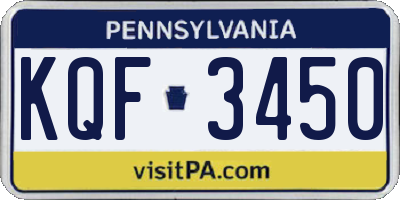 PA license plate KQF3450