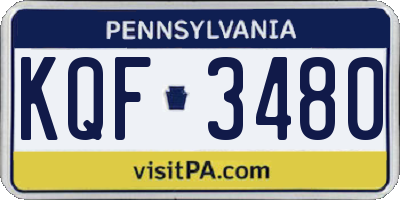 PA license plate KQF3480