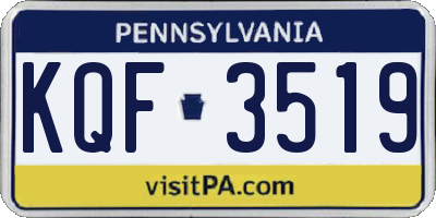 PA license plate KQF3519