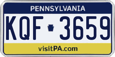 PA license plate KQF3659