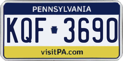 PA license plate KQF3690