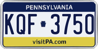 PA license plate KQF3750