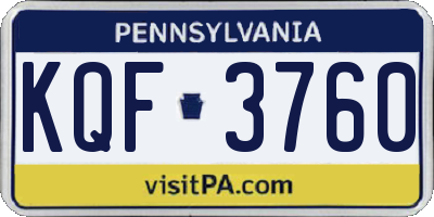 PA license plate KQF3760