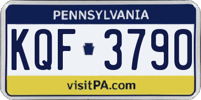 PA license plate KQF3790
