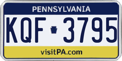 PA license plate KQF3795
