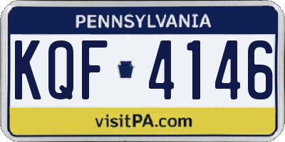 PA license plate KQF4146
